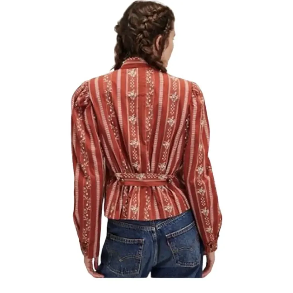 NWT Free People Sorel Rust Red Cottage Jacket XL